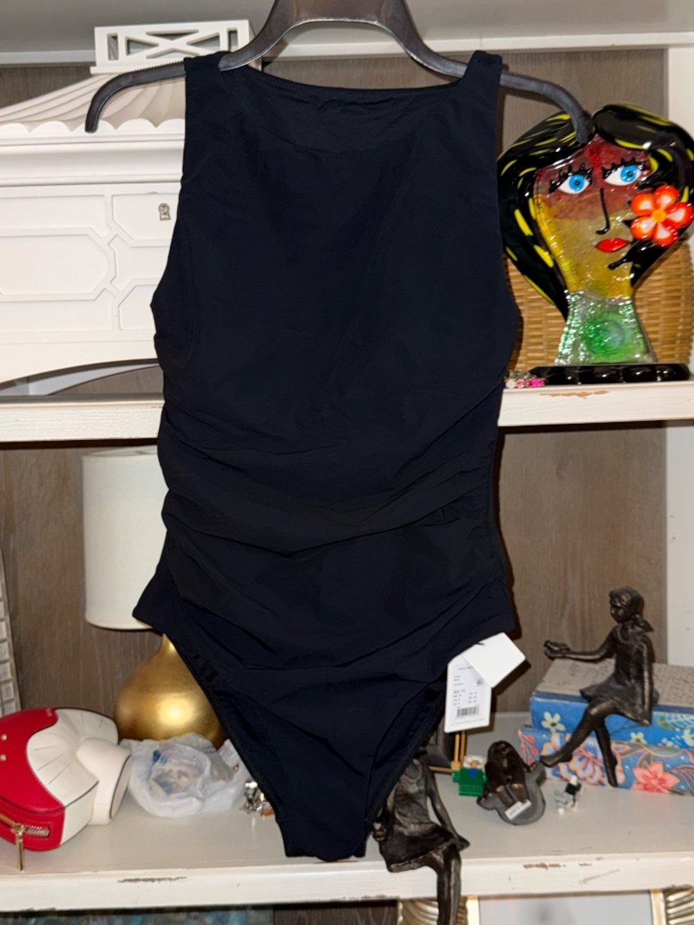 Jets australia sz US 6 black boat neck one piece swimsuit - Picture 7 of 9